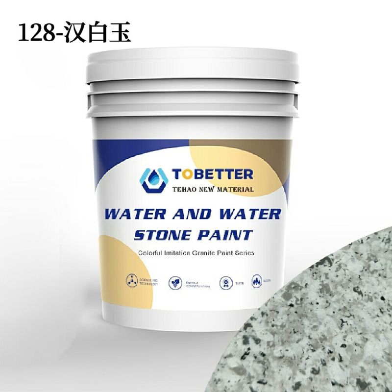화이트 대리석 대리석 모방 돌 페인트 물과 물과 유사 Dulux 가짜 돌 페인트